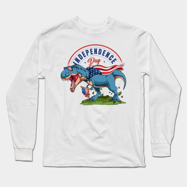 amerisaurus independence scnd Long Sleeve T-Shirt by aldistar